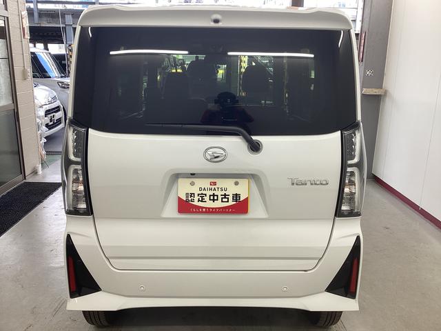 タント カスタムＸ　衝突被害軽減ブレーキ　横滑り防止装置　４ＷＤ　オートハイビーム　アイドリングストップ　ステアリングスイッチ　オートライト　キーフリーシステム　オートエアコン　ナビ　ドラレコ　パノラマカメラ　ＥＴＣ（3枚目）