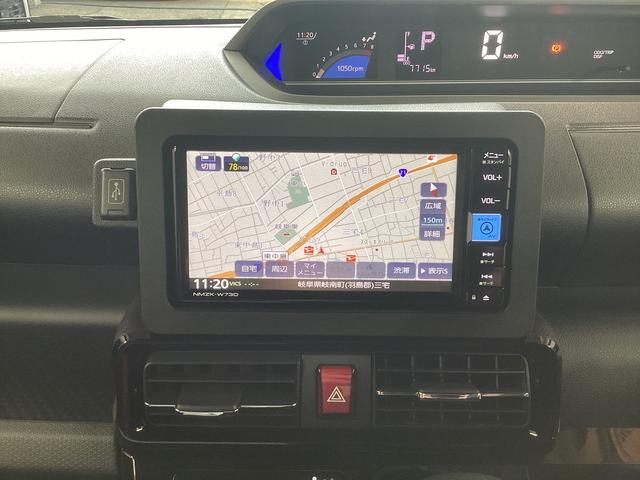 タント カスタムＸ　衝突被害軽減ブレーキ　横滑り防止装置　４ＷＤ　オートハイビーム　アイドリングストップ　ステアリングスイッチ　オートライト　キーフリーシステム　オートエアコン　ナビ　ドラレコ　パノラマカメラ　ＥＴＣ（10枚目）