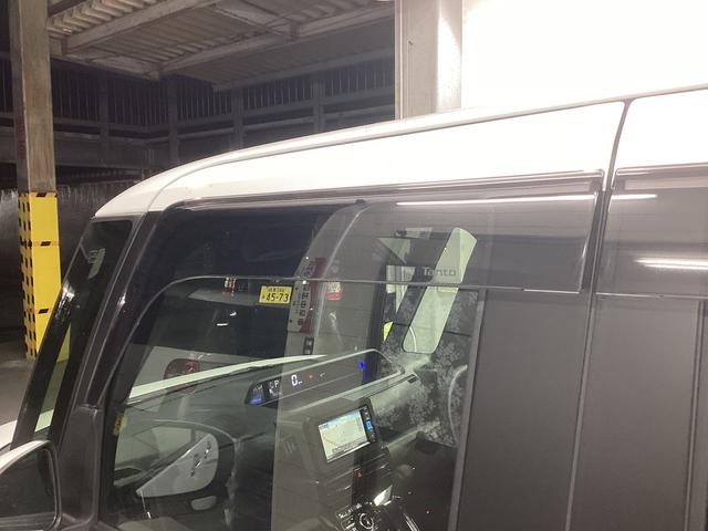 タント カスタムＸ　衝突被害軽減ブレーキ　横滑り防止装置　オートハイビーム　アイドリングストップ　ステアリングスイッチ　オートライト　キーフリー　オートエアコン　ナビ　ドラレコ　パノラマカメラ　ＥＴＣ　マット　バイザー（23枚目）