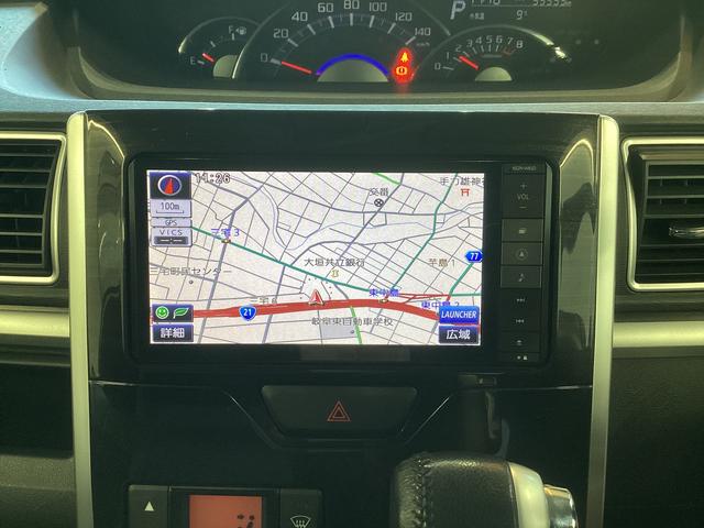 タント カスタムＲＳ　トップエディションＳＡＩＩ　衝突被害軽減ブレーキ　横滑り防止装置　アイドリングストップ　ステアリングスイッチ　オートライト　キーフリーシステム　オートエアコン　ナビ　バックカメラ　マット　バイザー（10枚目）