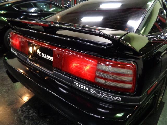 スープラ ２．５ＧＴツインターボＲ　ターボＡ仕様フルエアロノーマルルーフ１ＪＺ－ＧＴＥツインターボエンジン純正５ＭＴ専用２本出しマフラービルシュタインアルミラジエターレカロシートターボＲアルミリトラクタブルＬＥＤライトＴベルト交換済（12枚目）