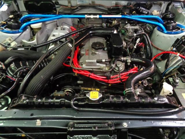 スタリオン ＧＳＲ－ＶＲ　専用ブリスターフェンダーフルエアロＧ５４Ｂ型２．６ＣＹＣＬＯＮＥターボエンジン純正５ＭＴステン出しマフラー専用インターＣ専用ディープリムアルミ黒革シート追加メーターリトラクタブルライトＴベルト交換済（40枚目）