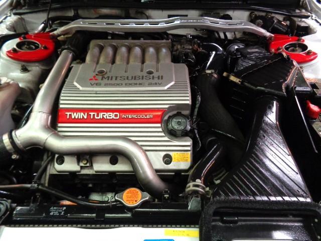 レグナム ＶＲ－４タイプＳ　最終型ギャラクシーホワイトパールカラーフルエアロ６Ａ１３Ｖ６ツインターボエンジン２８０ＰＳ純正５ＭＴ４ＷＤ専用大口径マフラータワーバー専用オーバーフェンダーＥＮＫＥＩアルミＮＡＲＤＩステアナビＴＶ（37枚目）