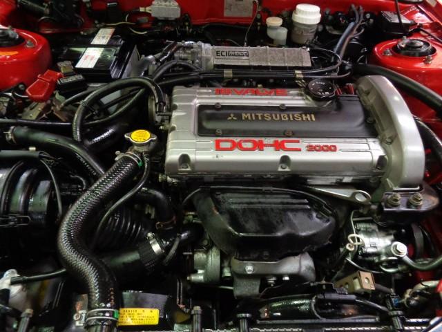 エクリプス ＧＳＲ－４　４Ｇ６３ターボエンジン純正５ＭＴミッション４ＷＤ専用２本出しマフラーパッションレッドカラー専用フルエアロ純正アルミマイルコンビメーターリトラクタブルヘッドライト走行３万ｋｍ台フルノーマル車ジャッキーＣ（38枚目）