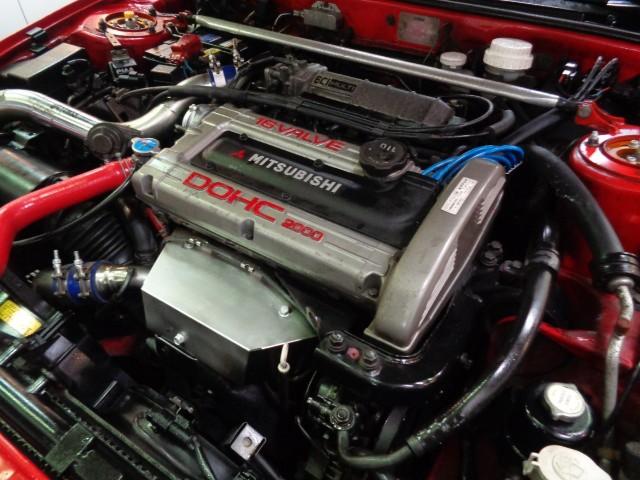 エクリプス ＧＳＲ－４　パッションレッドカラーブラックルーフフルエアロ４Ｇ６３ターボエンジン５ＭＴ４ＷＤステンマフラＨＫＳエアクリ車高調タワーバーＳＰＥＥＤＬＩＮＥアルミレカロシートナビＴＶバックカメラＴベルト交換済（42枚目）