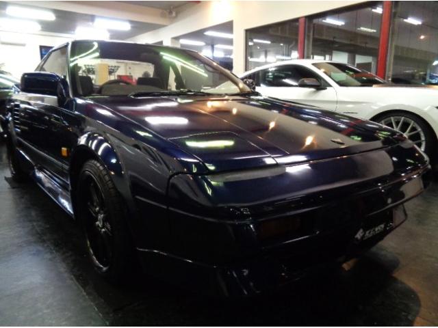 ＡＷ１１型ＭＲ－２ＧリミテッドスーパーチャージャーＴバールーフ＆ダークブルーＭカラーフルエアロ＆４Ａ－ＧＺＥスーパーチャージドエンジン５ＭＴ＆マフラーインタークーラー他装備充実車が入庫ししました