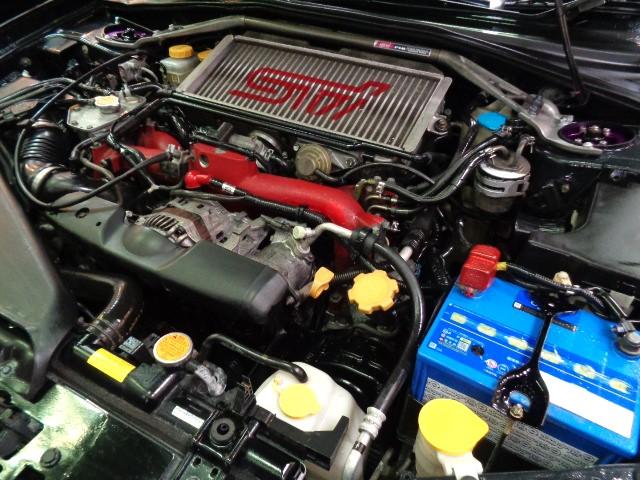 インプレッサ ＷＲＸ　ＳＴｉ　後期型ＣＨＡＲＧＥＳＰＥＥＤエアロＥＪ２０ＢＯＸＥＲターボエンジン６ＭＴ４ＷＤステンマフラーＨＫＳ車高調ＤＣＣＤブレンボキャリパーブリッツＳＢＣレカロシートＳＴＩ鍛造１８アルミナビＴＶＴベルト交換済（44枚目）