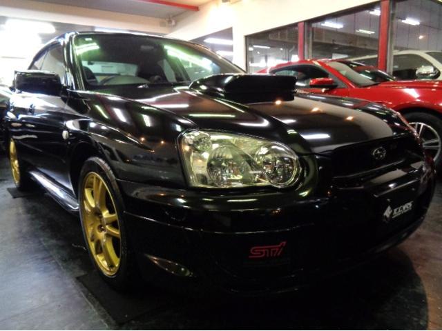 インプレッサ ＷＲＸ　ＳＴｉ　ブラックトパーズＭカラーＳＴＩエアロＥＪ２０ＢＯＸＥＲターボエンジン６ＭＴミッション４ＷＤステンマフラーＤＣＣＤブレンボキャリパーＳＴＩアルミＬＥＤライト追加メーターナビＴＶ大型リアスポＴベルト交換済（2枚目）