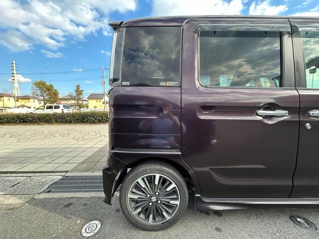 スペーシアカスタム ハイブリッドＸＳターボ　雹害車・ＥＴＣ・バックカメラ・両側電動スライドドア・カーナビ・Ｂｌｕｅｔｏｏｔｈ・フルセグＴＶ・ＣＤ／ＤＶＤ再生・クルーズコントロール・スマートキー＆プッシュスタート・ベンチシート・ルームクリーニン（45枚目）