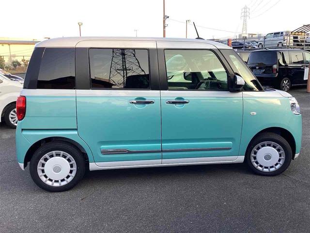 ムーヴキャンバス ストライプスＧ　バックカメラ　両側電動スライドドア　クリアランスソナー　衝突被害軽減システム　オートライト　スマートキー　アイドリングストップ　電動格納ミラー　ＣＶＴ　ＥＳＣ　エアコン　パワーステアリング（15枚目）