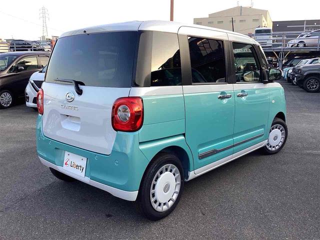 ムーヴキャンバス ストライプスＧ　バックカメラ　両側電動スライドドア　クリアランスソナー　衝突被害軽減システム　オートライト　スマートキー　アイドリングストップ　電動格納ミラー　ＣＶＴ　ＥＳＣ　エアコン　パワーステアリング（16枚目）