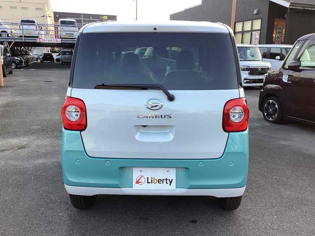 ムーヴキャンバス ストライプスＧ　バックカメラ　両側電動スライドドア　クリアランスソナー　衝突被害軽減システム　オートライト　スマートキー　アイドリングストップ　電動格納ミラー　ＣＶＴ　ＥＳＣ　エアコン　パワーステアリング（17枚目）