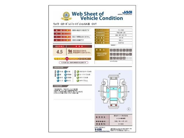 車両状態評価書