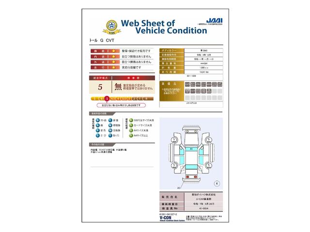 車両状態評価書