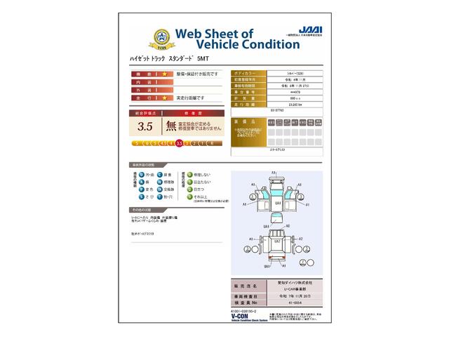 車両状態評価書
