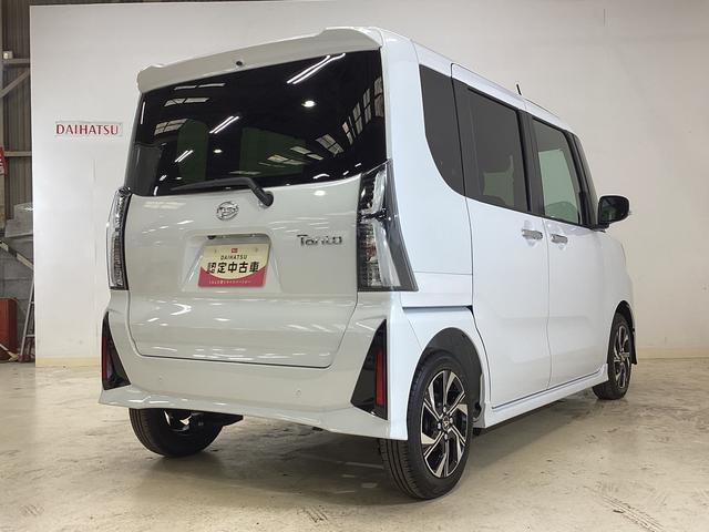タント カスタムＸ　届出済み未使用車　両側電動スライドドア　両側電動スライドドア　前後コーナーセンサー　前席シートヒーター　電子パーキング　オートマチックハイビーム　ＬＥＤヘッドライト　スマートキー　プッシュスタート　１４インチ純正アルミホイール　ＡＢＳ（11枚目）