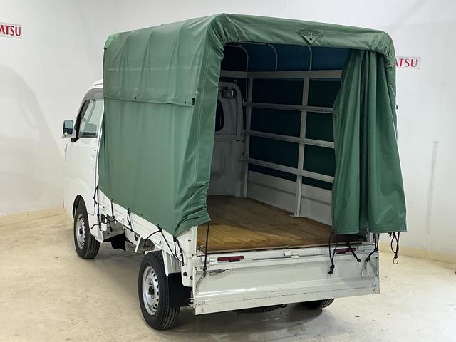 ピクシストラック エクストラSAIIIt ワンオーナー 幌付き車両 切替式4WD 構造変更済 AT車 ナビ ETC ドラレコ バックカメラ 荷台作業灯 コーナーセンサー LEDヘッドライト 横滑り防止装置 キーレスエントリー オートライト(34枚目)