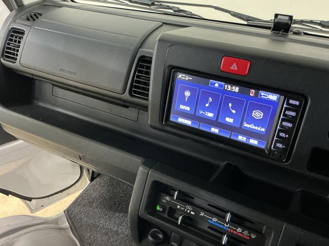 ピクシストラック エクストラSAIIIt ワンオーナー 幌付き車両 切替式4WD 構造変更済 AT車 ナビ ETC ドラレコ バックカメラ 荷台作業灯 コーナーセンサー LEDヘッドライト 横滑り防止装置 キーレスエントリー オートライト(63枚目)