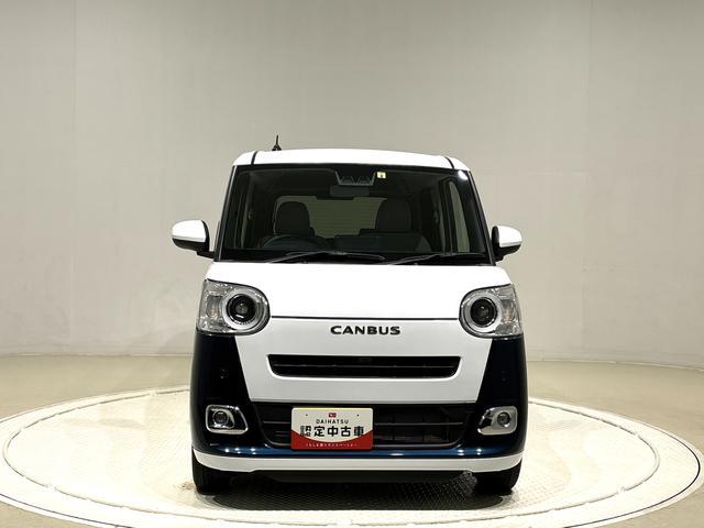 ムーヴキャンバス ストライプスＧターボ　バックカメラ　前席シートヒーター付　ＬＥＤヘッドライト　ＬＥＤフォグランプ　両側電動スライドドア　ＳＲＳサイドエアバッグ　プッシュボタンスタート　オートライト　オートハイビーム　オートホールドブレーキ機能付電動パーキングブレーキ（6枚目）