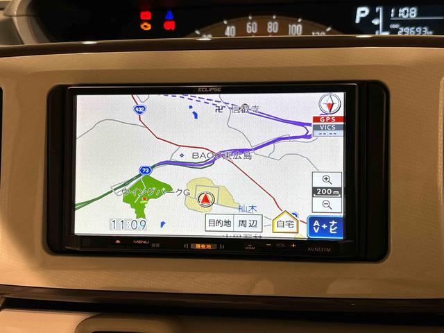 ムーヴキャンバス Ｘリミテッドメイクアップ　ＳＡＩＩＩ　２ＷＤ　ＣＶＴ車　両側電動スライドドア　マルチリフレクターハロゲンヘッドライト　ＬＥＤフォグランプ　社外品カードナビゲーション　バックカメラ　キーフリーシステム　電動格納ドアミラー（6枚目）