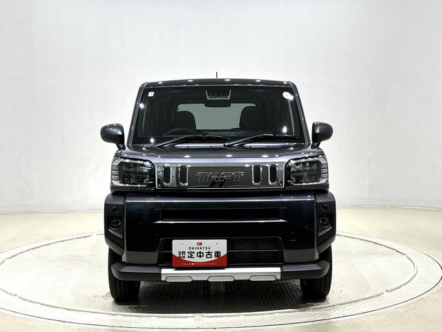 タフト G クロムベンチャー 運転席・助手席シートヒーター 純正ナビ装着用アップグレードパック 電動パーキングブレーキブレーキ オートブレーキホールド機能 本革巻ステアリングホイール リバース連動リヤワイパー 15インチアルミホイール キーフリーシステム(6枚目)
