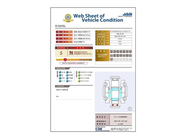 車両状態評価書