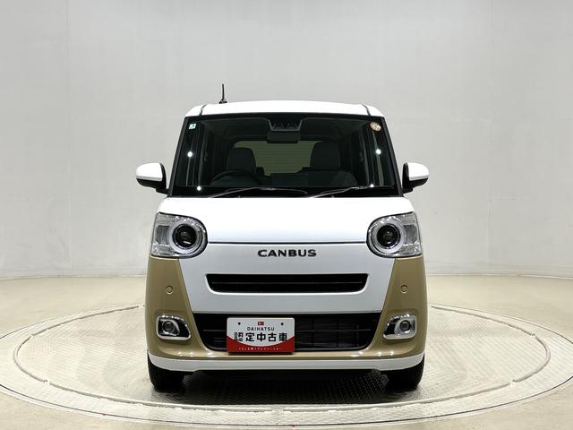 ムーヴキャンバス ストライプスＧ　バックモニター対応カメラ　シートヒーター　ＬＥＤオートライト・フォグランプ　電動パーキングブレーキ　プッシュボタンスタート　セキュリティアラーム　バックカメラ　両側パワースライドドアウエルカムオープン機能　オート電動格納式ドアミラー（6枚目）