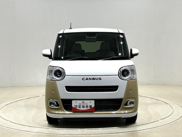 ムーヴキャンバス ストライプスＧターボ　運転席・助手席シートヒーター　純正ナビ装着用アップグレードパック　両側電動スライドドア　電動パーキングブレーキ　オートブレーキホールド機能　運転席シートリフター　チルトステアリング　キーフリーシステム（6枚目）