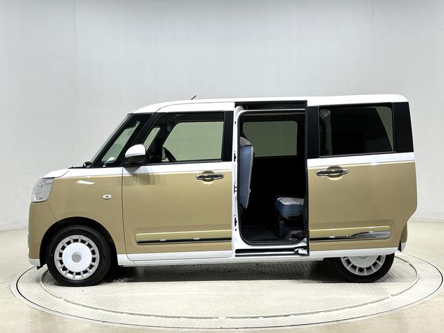 ムーヴキャンバス ストライプスＧターボ　運転席・助手席シートヒーター　純正ナビ装着用アップグレードパック　両側電動スライドドア　電動パーキングブレーキ　オートブレーキホールド機能　運転席シートリフター　チルトステアリング　キーフリーシステム（8枚目）