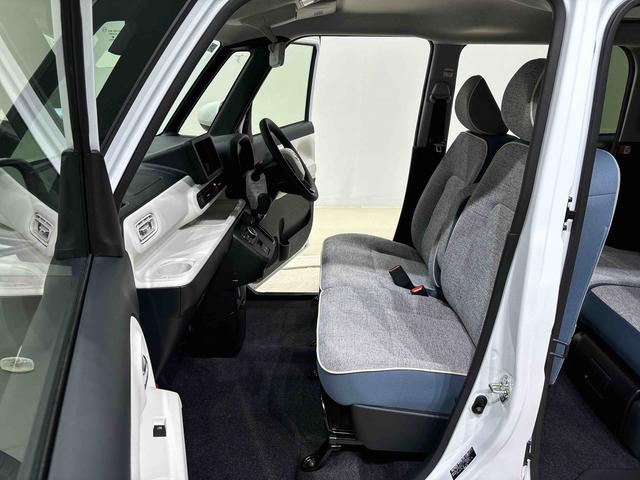 ムーヴキャンバス ストライプスＧターボ　バックモニター対応　シートヒーター　ＬＥＤオートライト・フォグランプ　電動パーキングブレーキ　プッシュボタンスタート　セキュリティアラーム　バックカメラ　両側パワースライドドアウエルカムオープン機能　オート電動格納式ドアミラー（34枚目）