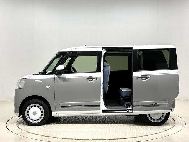 ムーヴキャンバス ストライプスG キーフリーシステム ステアリングスイッチ LEDオートライト・フォグランプ 電動パーキングブレーキ プッシュボタンスタート セキュリティアラーム バックカメラ 両側パワースライドドアウエルカムオープン機能 オート電動格納式ドアミラー(8枚目)