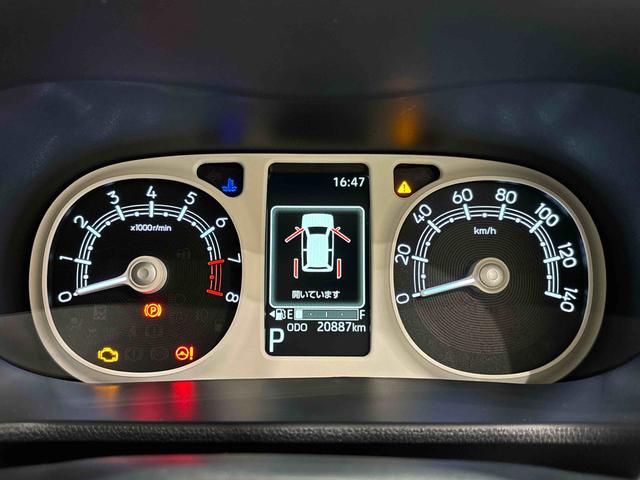 ムーヴキャンバス ストライプスＧターボ　全車速追従機能付ＡＣＣ　純正ナビ装着用アップグレードパック　運転席・助手席シートヒーター　両側電動スライドドア　電動パーキングブレーキ　オートブレーキホールド機能　３６０°スーパーＵＶ＆ＩＲカットガラス　キーフリーシステム（19枚目）