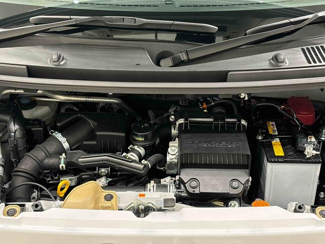 ムーヴキャンバス ストライプスＧターボ　全車速追従機能付ＡＣＣ　純正ナビ装着用アップグレードパック　運転席・助手席シートヒーター　両側電動スライドドア　電動パーキングブレーキ　オートブレーキホールド機能　３６０°スーパーＵＶ＆ＩＲカットガラス　キーフリーシステム（43枚目）