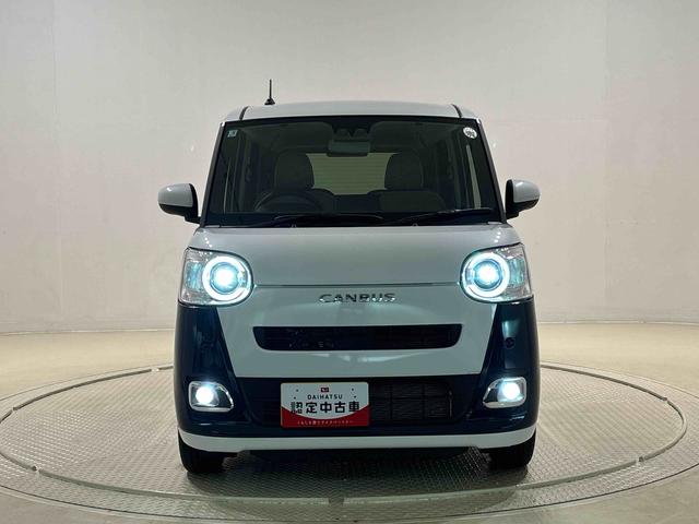 ムーヴキャンバス ストライプスＧターボ　ＬＥＤオートライト・フォグランプ　電動パーキングブレーキ　プッシュボタンスタート　セキュリティアラーム　バックカメラ　両側パワースライドドアウエルカムオープン機能　オート電動格納式ドアミラー（44枚目）