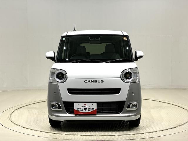 ムーヴキャンバス ストライプスＧターボ　両側電動スライドドア　バックカメラ付　オーディオレス操作用ステアリングスイッチ　オートライト　オートハイビーム　ＬＥＤヘッドライト　ＬＥＤフォグランプ　前席シートヒーター　ＳＲＳサイドエアバッグ　アダプティブルクルーズコントロール付（6枚目）