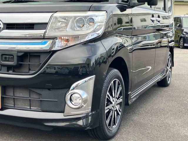 タント カスタムＸ　トップエディションＳＡＩＩ　２ＷＤ　ＣＶＴ　６６０ｃｃ　両側スライドドア　社外ナビ　バックモニター　被害軽減ブレーキ　横滑り防止装置　ＡＢＳ　アイドリングストップ　プッシュボタンスタート　ベンチシート　オートエアコン（4枚目）