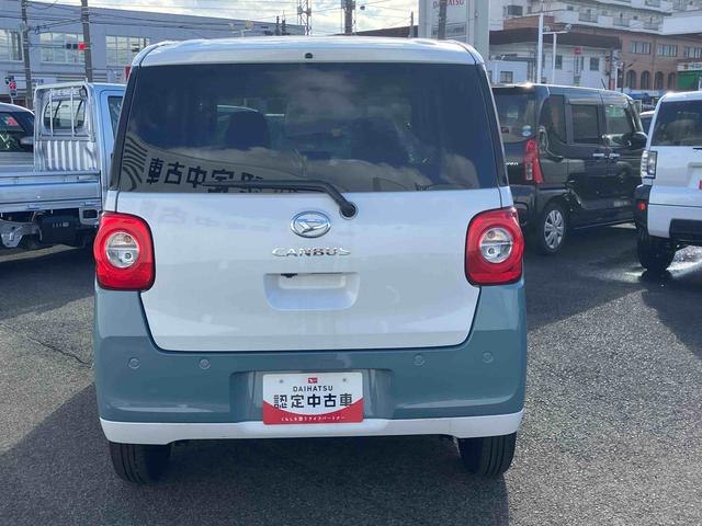 ムーヴキャンバス ストライプスＧ　２ＷＤ　ＣＶＴ　６６０ｃｃ　両側電動スライドドア　衝突被害軽減ブレーキ　横滑り防止装置　ＡＢＳ　アイドリングストップ　プッシュボタンスタート　ホットカップホルダー　前席シートヒーター　届出済未使用車（15枚目）