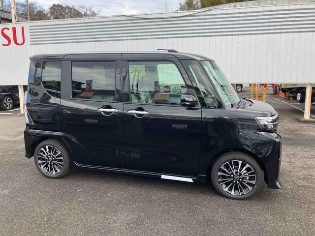 タント カスタムＲＳリミテッド　ターボ　２ＷＤ　ＣＶＴ　６６０ｃｃ　ターボ　両側電動スライドドア　衝突被害軽減ブレーキ　横滑り防止装置　ＡＢＳ　アイドリングストップ　プッシュボタンスタート　クルーズコントロール　届出済未使用車（8枚目）