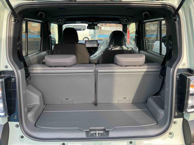 タフト Ｇターボ　ダーククロムベンチャー　届出済未使用車　２ＷＤ　ＣＶＴ　６６０ｃｃ　衝突被害軽減ブレーキ　横滑り防止装置　ＡＢＳ　アイドリングストップ　プッシュボタンスタート　ディスプレイオーディオ　バックモニター　クルーズコントロール　届出済未使用車（56枚目）