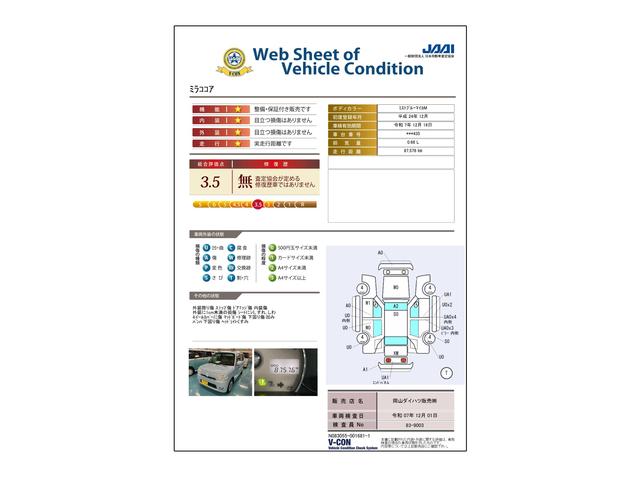 車両状態評価書