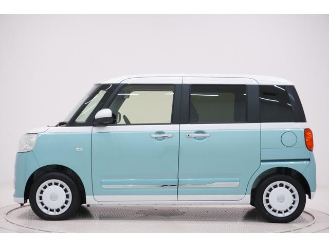 ムーヴキャンバス ストライプスG 両側パワースライドドア シートヒーター USB入力端子 ホッとカップホルダー オートライト キーフリー アイドリングストップ 電動パーキングブレーキ ティーゼットデオプラス(5枚目)