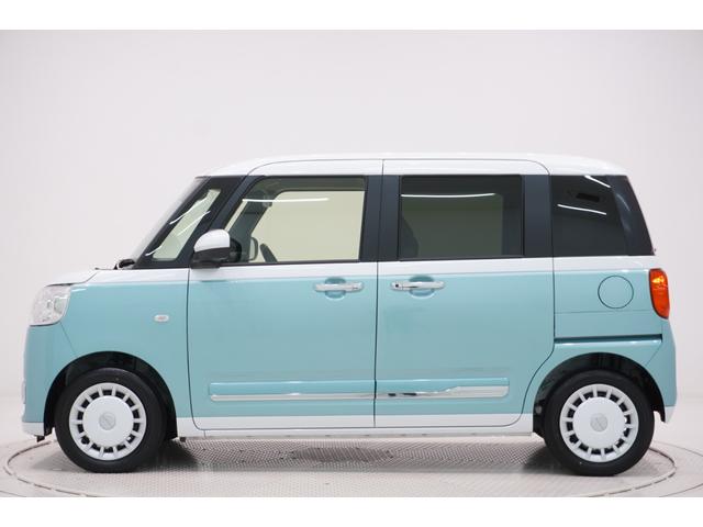 ムーヴキャンバス ストライプスＧ　両側パワースライドドア　シートヒーター　ＵＳＢ入力端子　ホッとカップホルダー　オートライト　キーフリー　アイドリングストップ　衝突被害軽減システム　レーンアシスト　オートマチックハイビーム（5枚目）