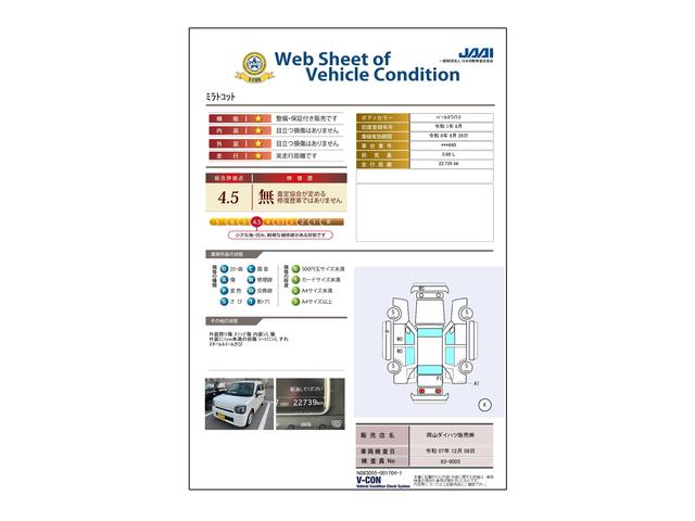 車両状態評価書