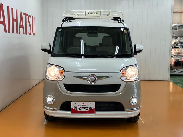 ムーヴキャンバス Ｘメイクアップリミテッド　ＳＡＩＩＩ　サポカーＳワイド適合　Ｂカメラ　ＥＴＣ　ドラレコ　ステアリングスイッチ　両側オートスライドドア　オートハイビーム　横滑り防止機能　誤発進抑制機能　置きラクボックス　電動格納ミラー　キーフリー（4枚目）