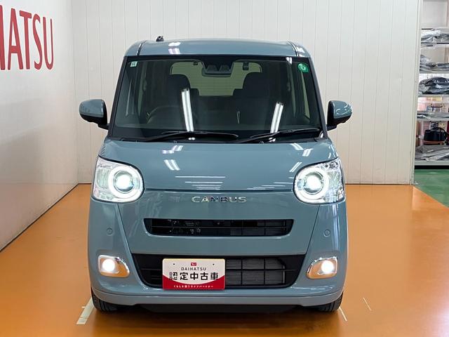 ムーヴキャンバス セオリーＧターボ　サポカーＳワイド適合　ドラレコ　ＵＳＢ接続端子　電動パーキングブレーキ　全車速追従機能付ＡＣＣ　パノラマモニター対応　ＵＳＢ接続端子　ＥＴＣ　シートヒーター　両側オートスライドドア　Ｐスタート（4枚目）