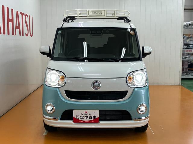 ムーヴキャンバス ＧブラックアクセントＶＳ　ＳＡＩＩＩ　サポカーＳワイド適合　ドラレコ　パノラマモニター対応　コーナーセンサー　ステアリングスイッチ　両側オートスライドドア　Ｐスタート　オートハイビーム　ＥＴＣ　置きラクボックス　キーフリー（4枚目）