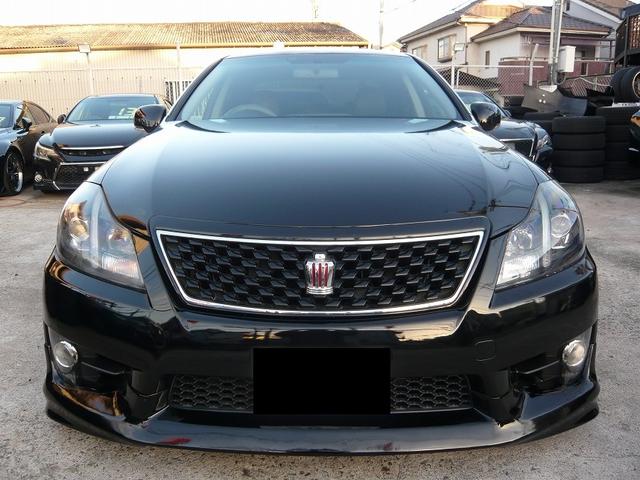 クラウン 2.5アスリート アニバーサリーエディション 19AW 車高調 黒本革シート センスブランド4本出しマフラー HDDナビ バックカメラ フルセグTV Bluetooth接続 エアロ 下取り車(8枚目)