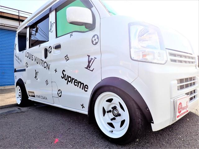 ジョインターボ 5速MT・ターボ・フルタップ車高調・オンオフデュアルマフラー・13inホイール・オーバーフェンダー・KENWOODフローティングナビTV・バックカメラ・スピーカー・LEDライト&テール・追加メーター(9枚目)