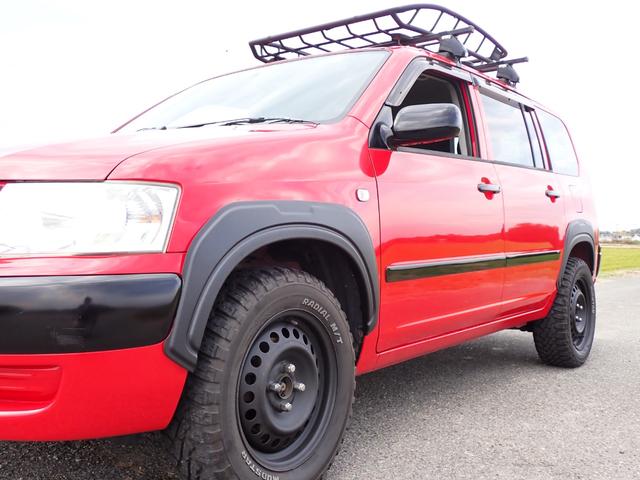 サクシードワゴン モア 最上級グレードモア・リフトアップ・マッドスターブロックタイヤ・オーバーフェンダー・THULEルーフキャリアバスケット・ナビ・バックカメラ・Bluetooth・タイミングチェーン(13枚目)