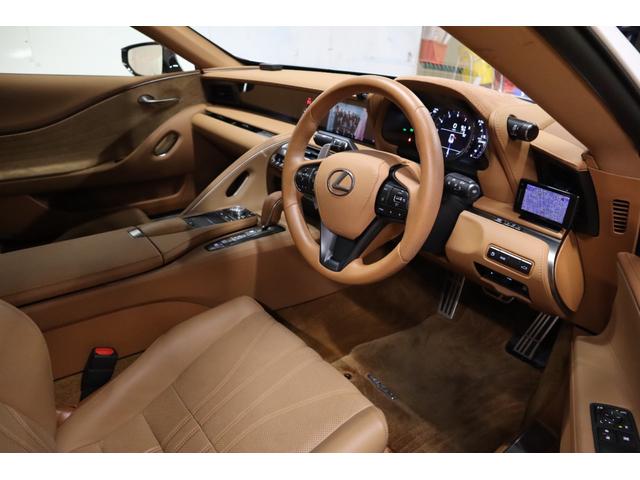 LC LC500h Lパッケージ 社外21AWガラスルーフブラウンレザーシート内装HUDナビTVBカメラETCレーダードラレコセーフティセンスLEDヘッドライト1年保証(3枚目)